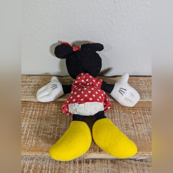 Vintage Disney Minnie Mouse 8" Applause BeanBag Plush Stuffed Animal - Picture 2 of 2